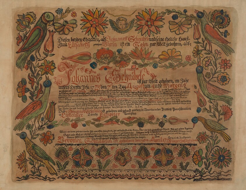 Pa. German Birth Certificate