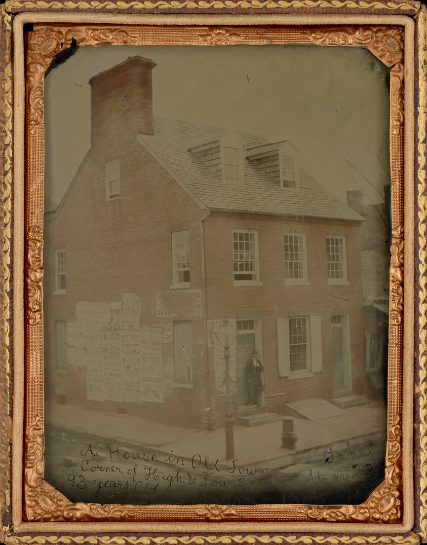 A House in Old Town, Corner of High and Low Streets, Baltimore, Maryland