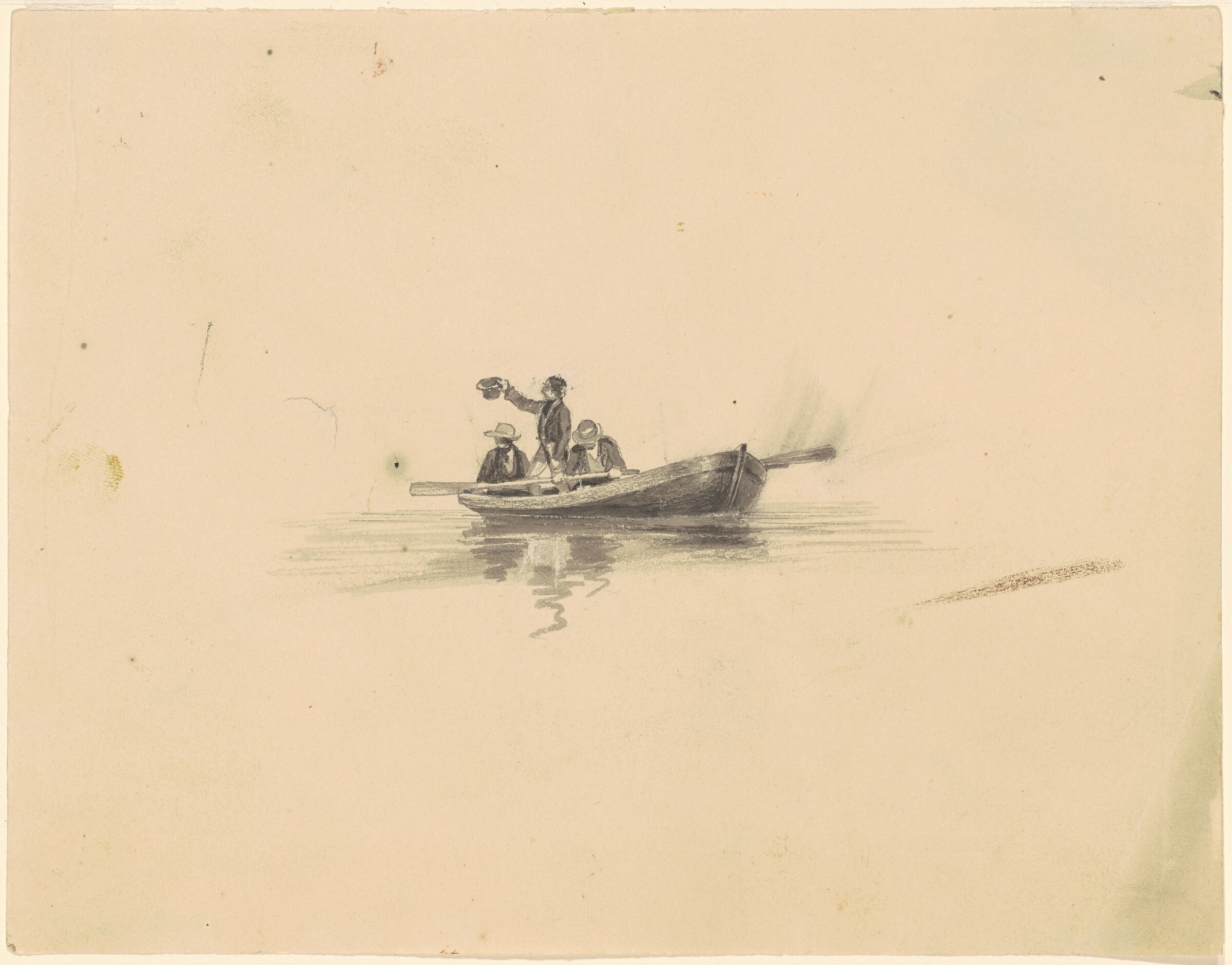 Men in a Rowboat, James Goodwyn Clonney, c. 1840-1850