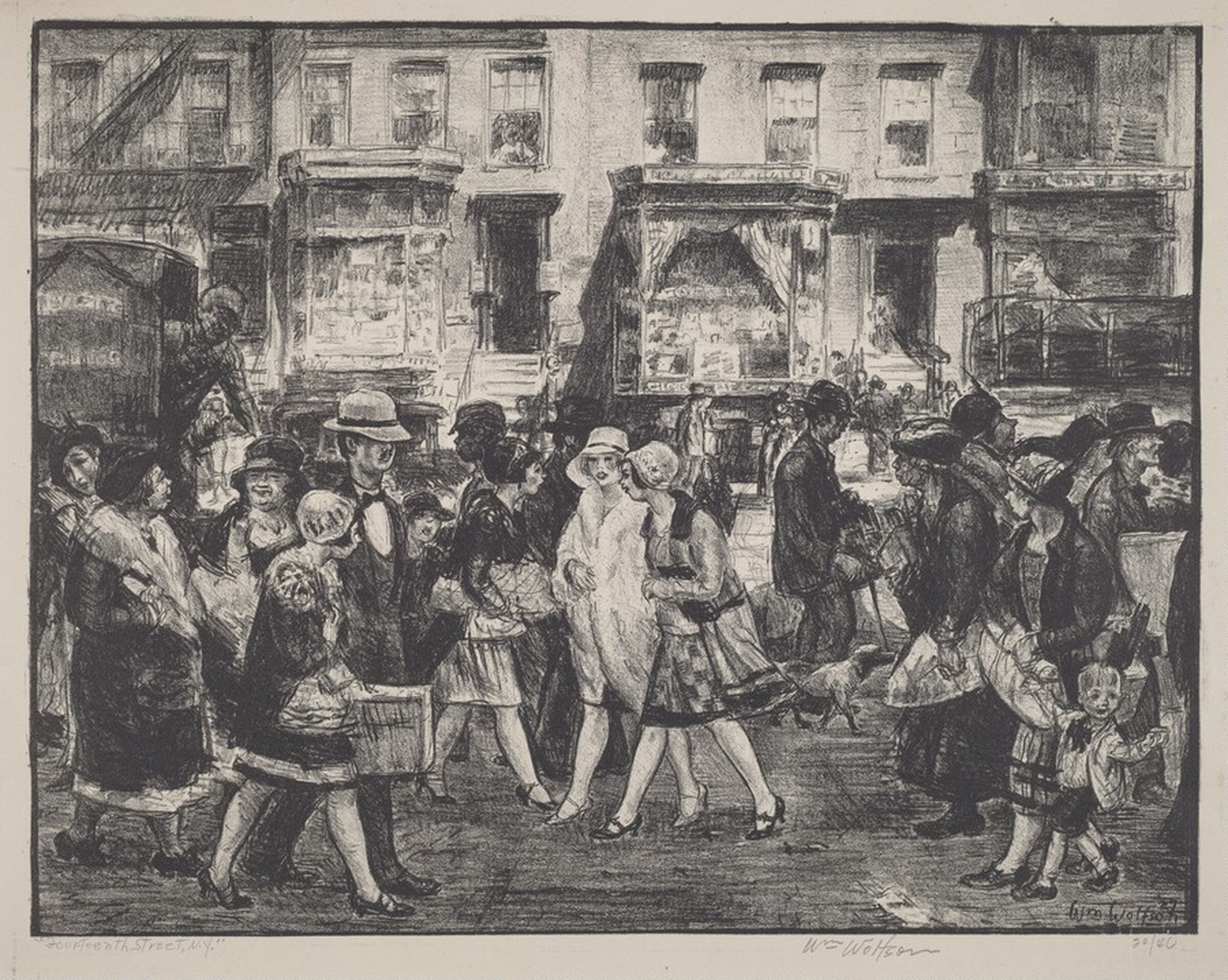 Fourteenth Street, NY, William Wolfson, 1927
