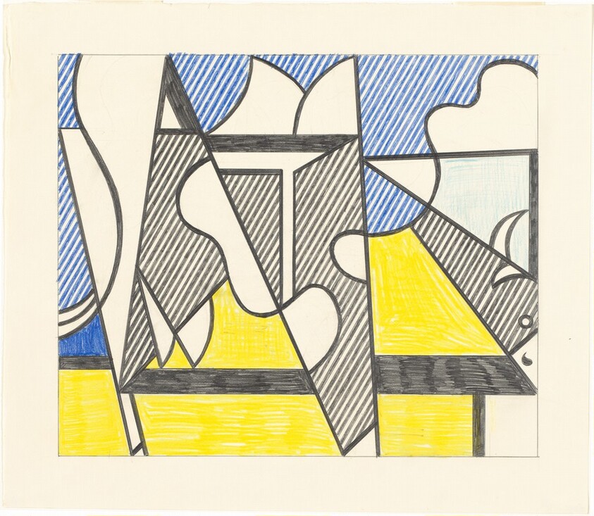 Study for center panel of "Cow Triptych (Cow Going Abstract)"