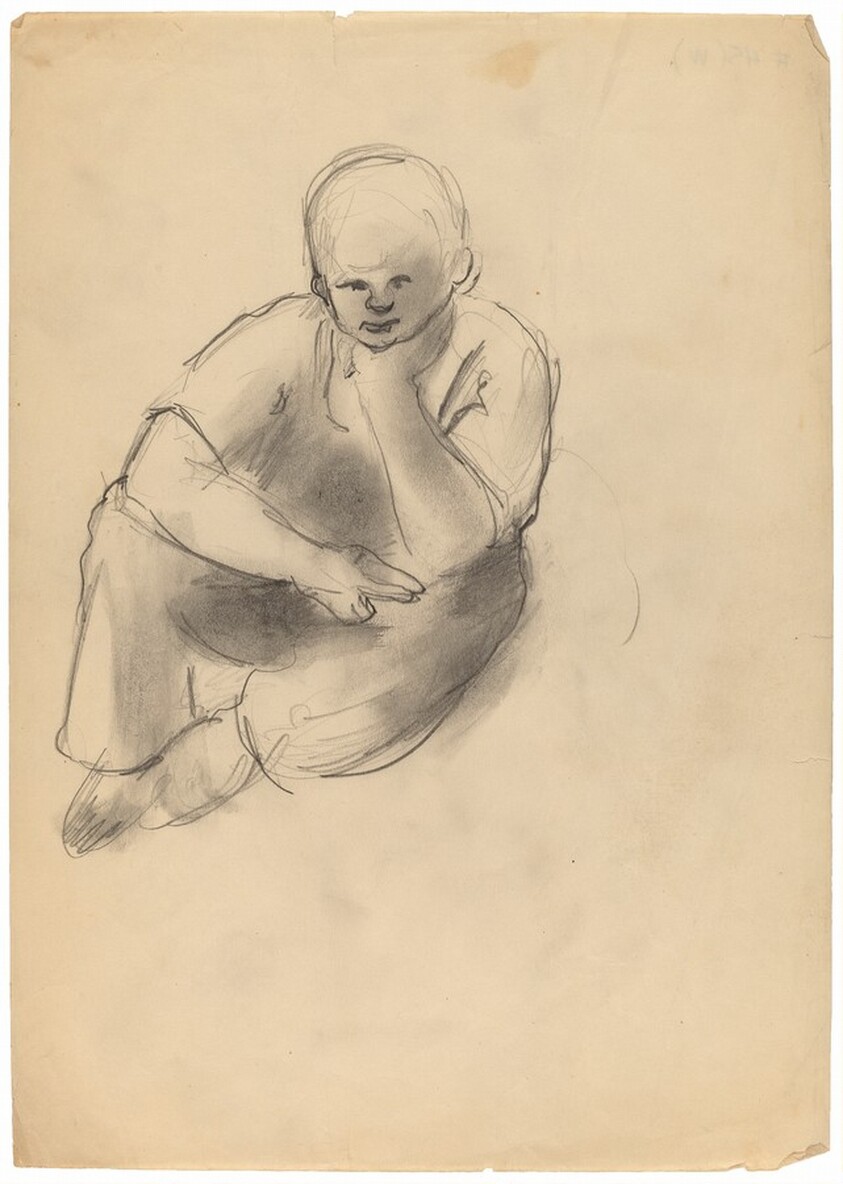 Seated Boy with Chin in Hand