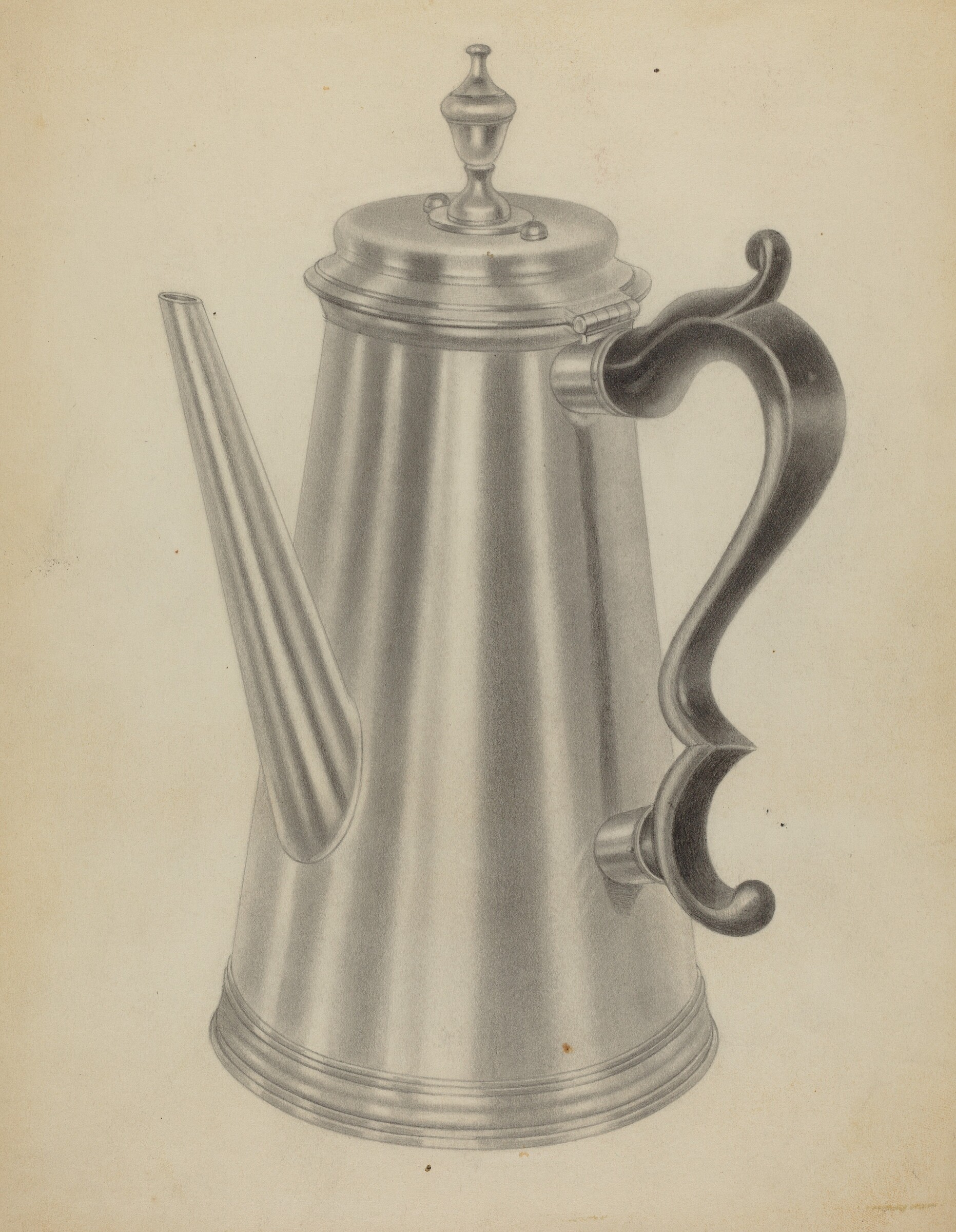 Silver Coffee Pot, Michael Fenga, 1935/1942