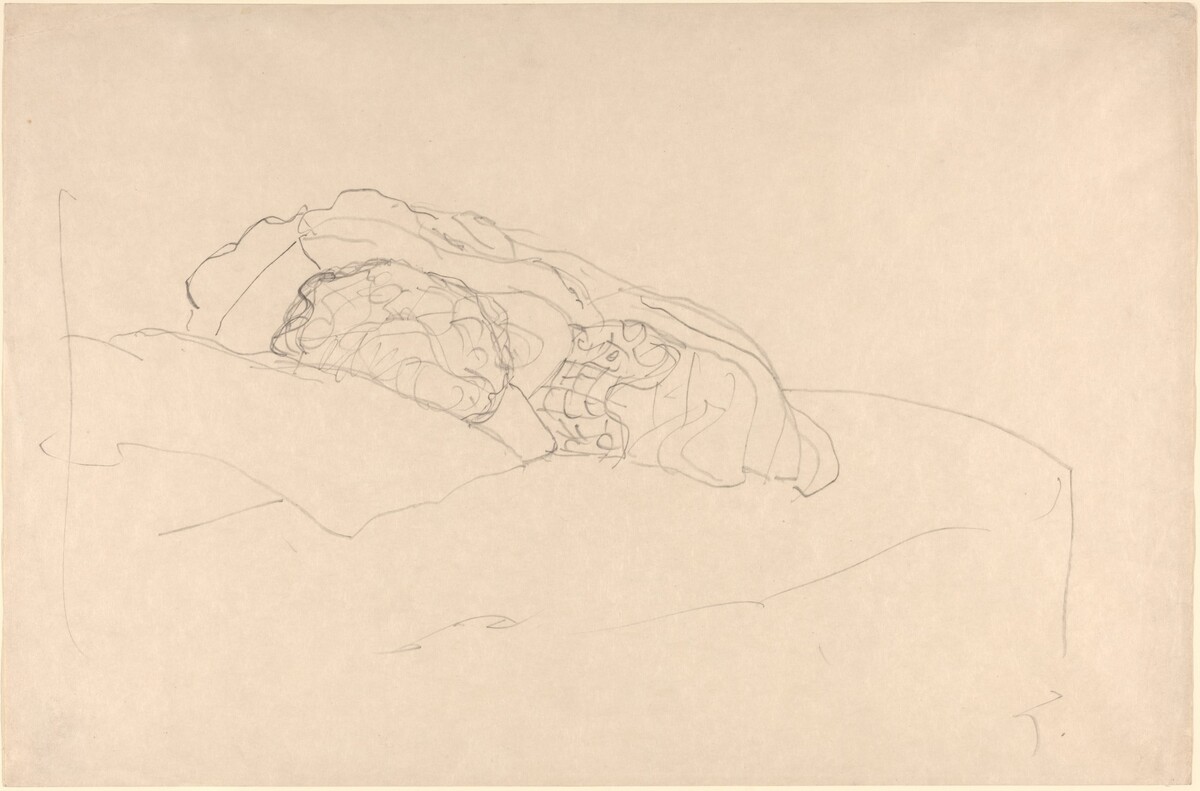 Curled up Girl on Bed