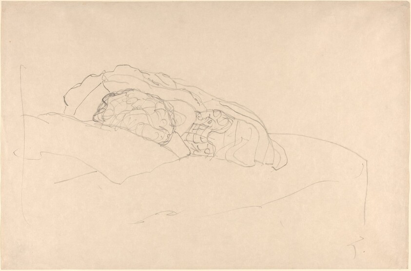 Curled up Girl on Bed