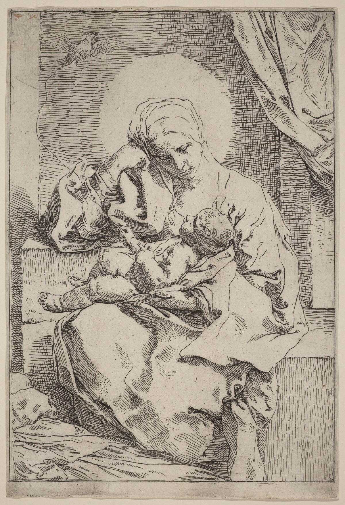 The Virgin and Child with a Bird