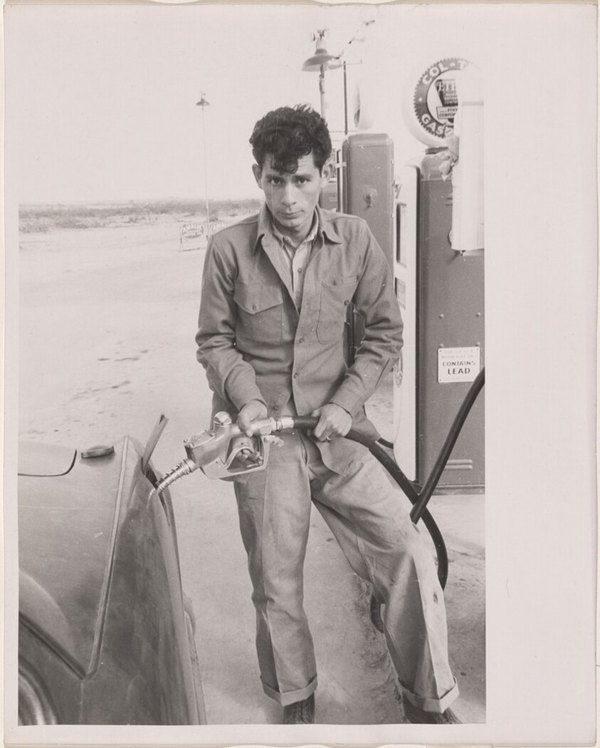 Man pumping gas--San Antonio, Texas