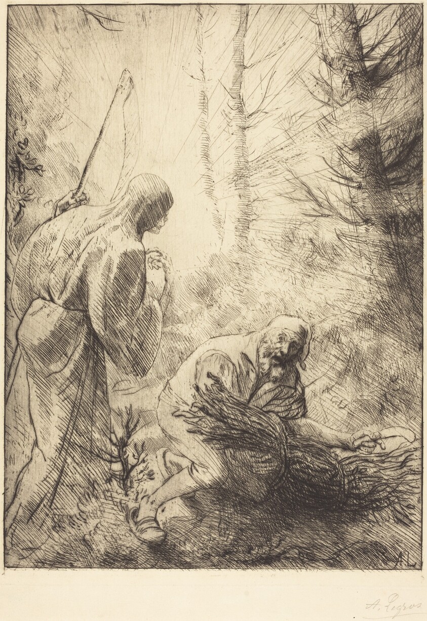 Death and the Woodcutter, 2nd plate (La mort et le bucheron)