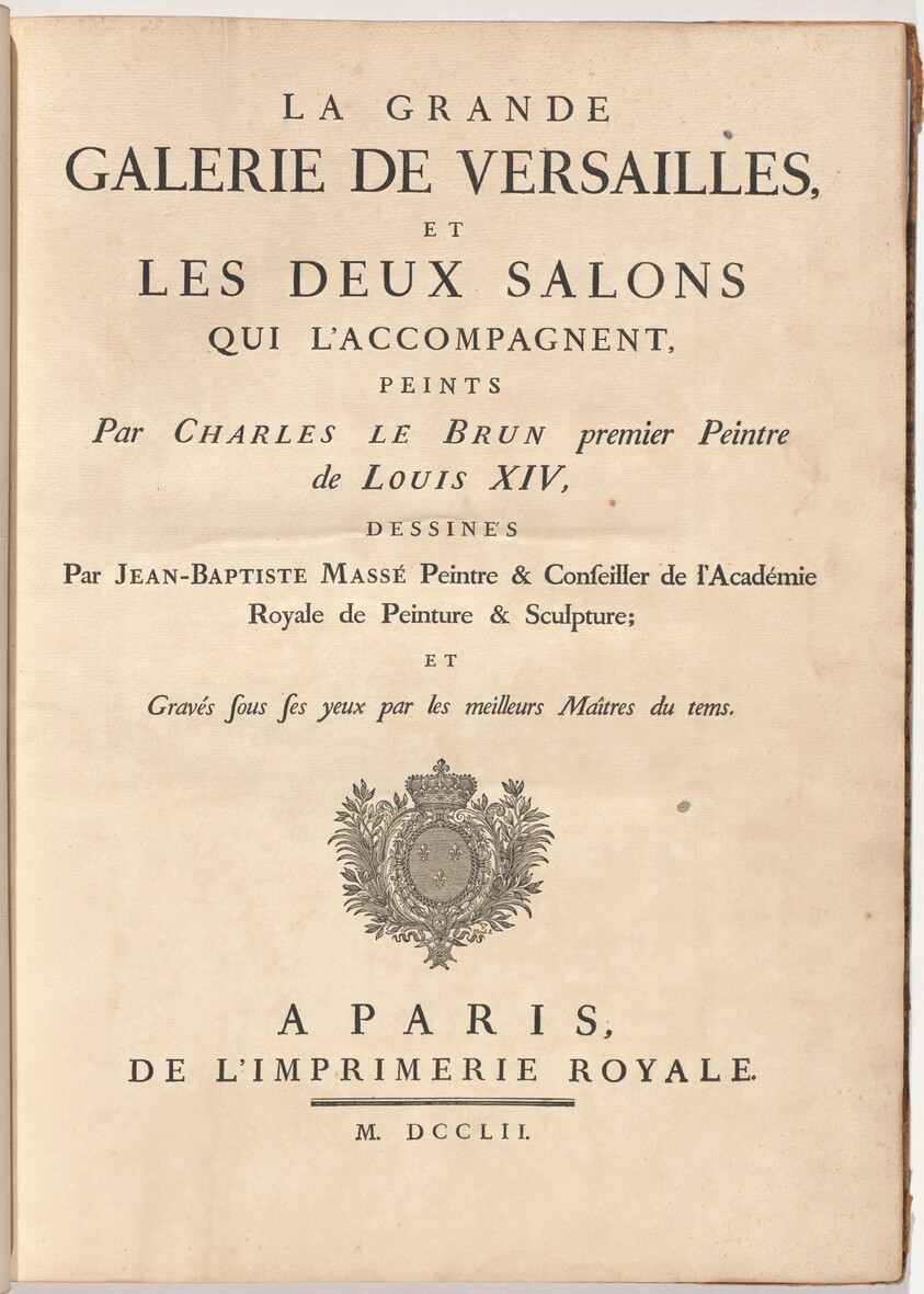 La Grande Galerie de Versailles, et les deux salons qui l'accompagnent (The Grand Gallery of Versailles and Two Accompanying Salons)