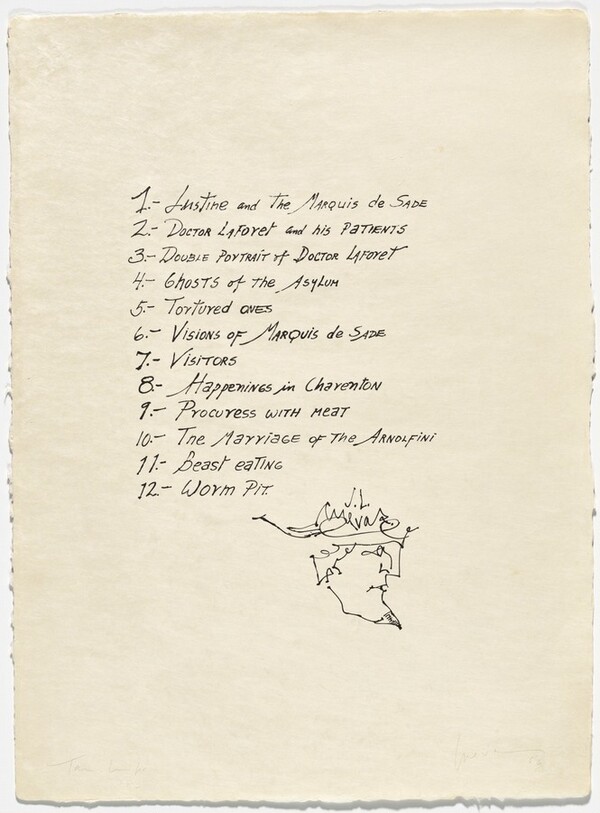 Table of contents from Charenton