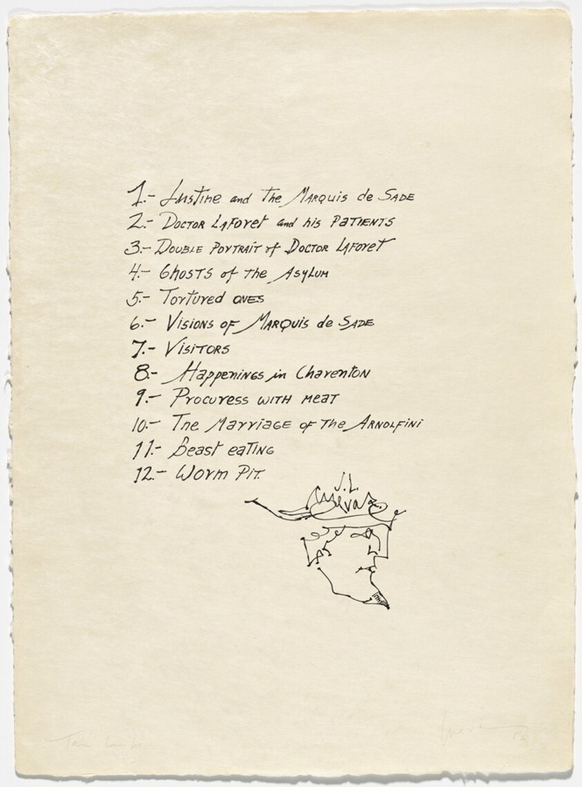 Table of contents from Charenton