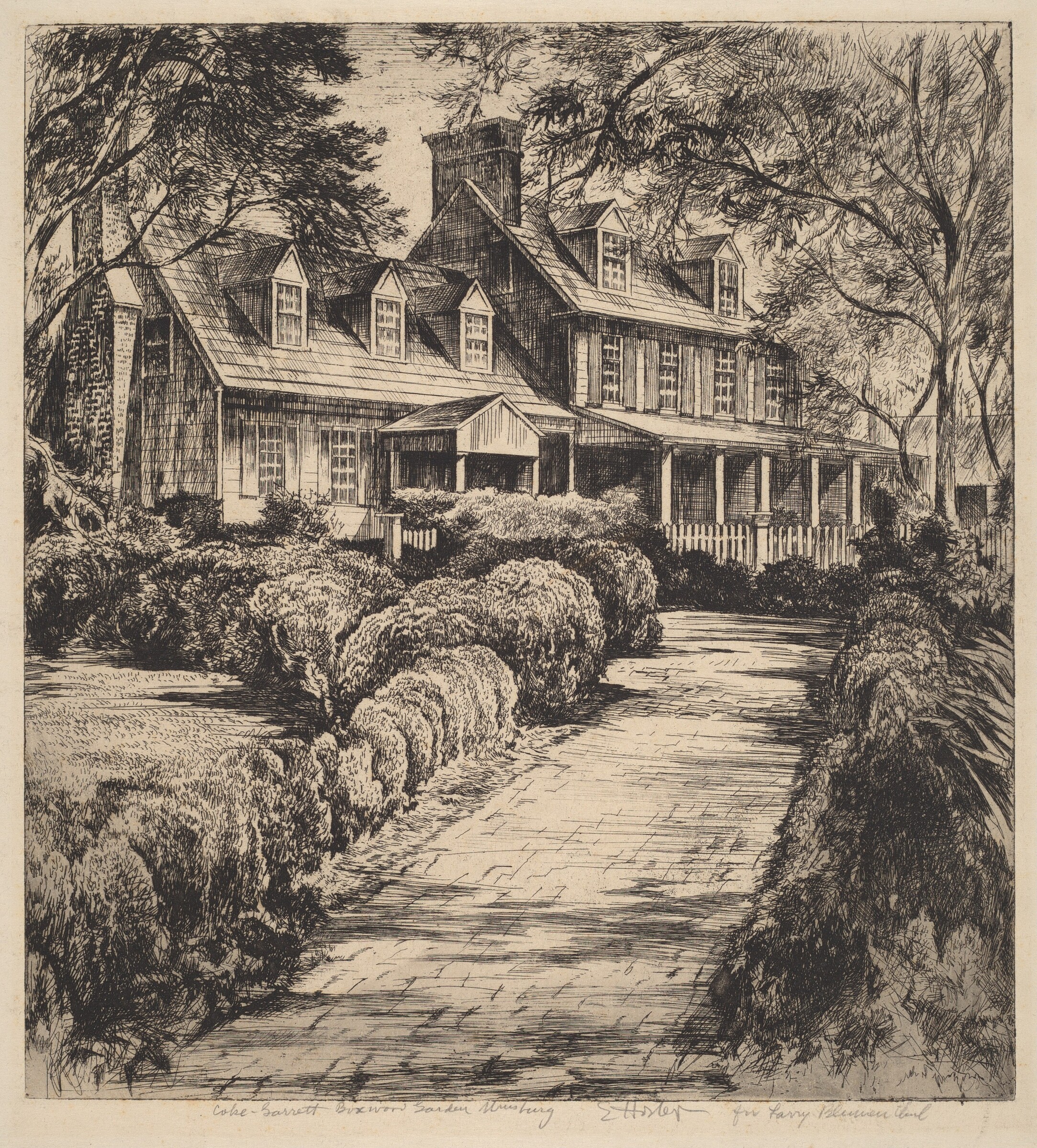 Williamsburg, Coke-Garrett Boxwood Garden, Earl Horter