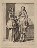 Two Figures in Costume, Jan van de Velde II
