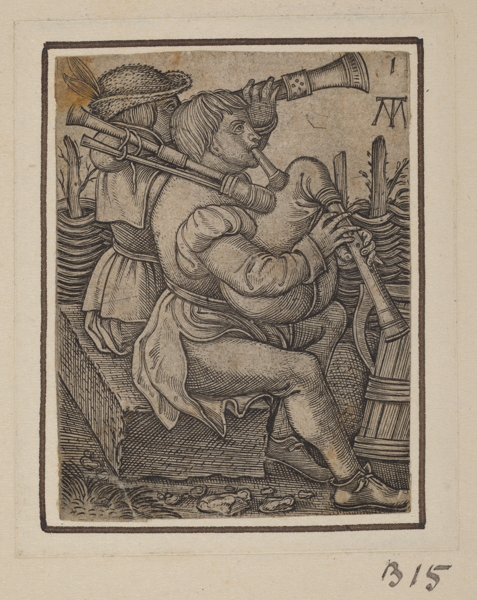 Bagpipe Players, Martin Treu, c. 1540