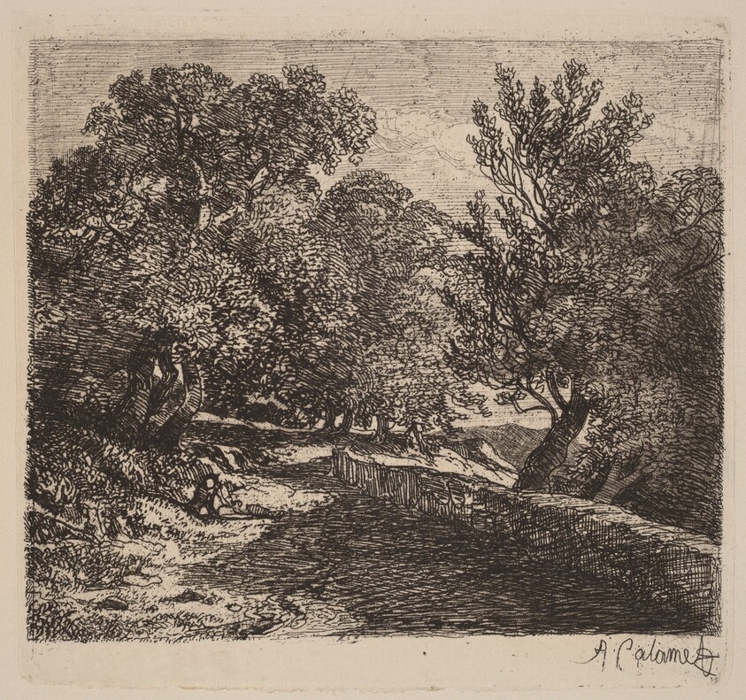 Man Resting by a Stone Wall