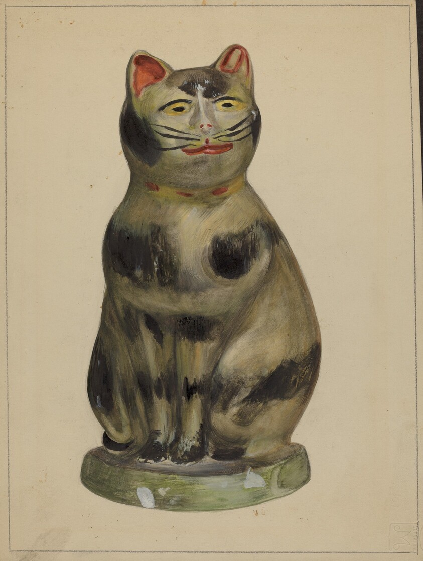 Pa. German Chalkware Cat