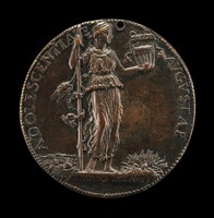 Prudence Standing between Water and Fire [reverse], Bartolommeo Melioli, c. 1480