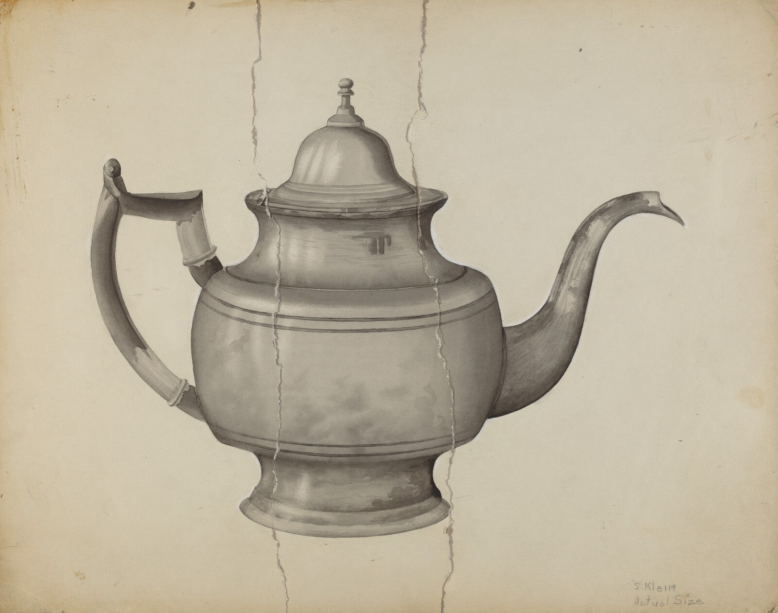 Pewter Teapot, Samuel O. Klein, 1935/1942
