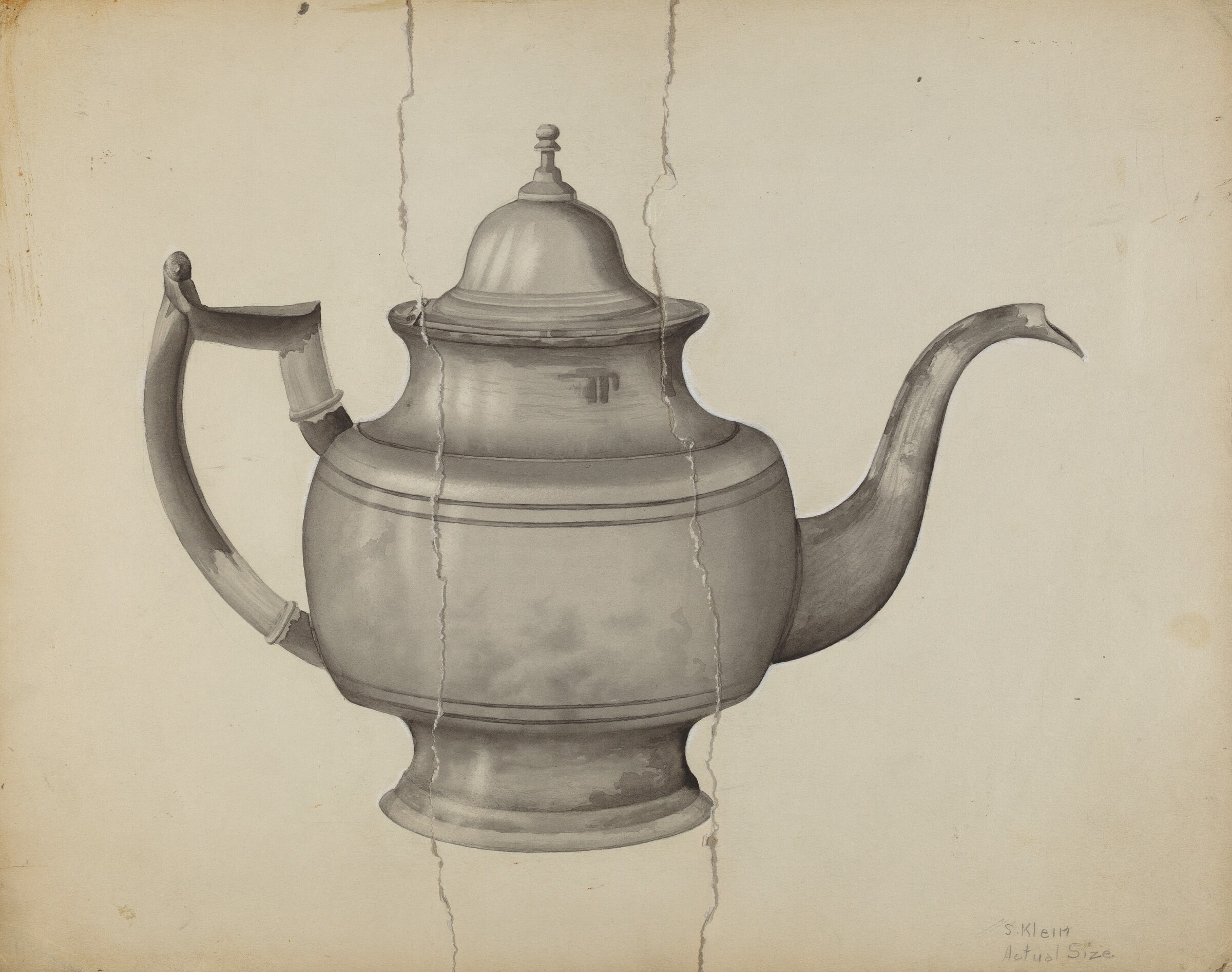 Pewter Teapot, Samuel O. Klein, 1935/1942