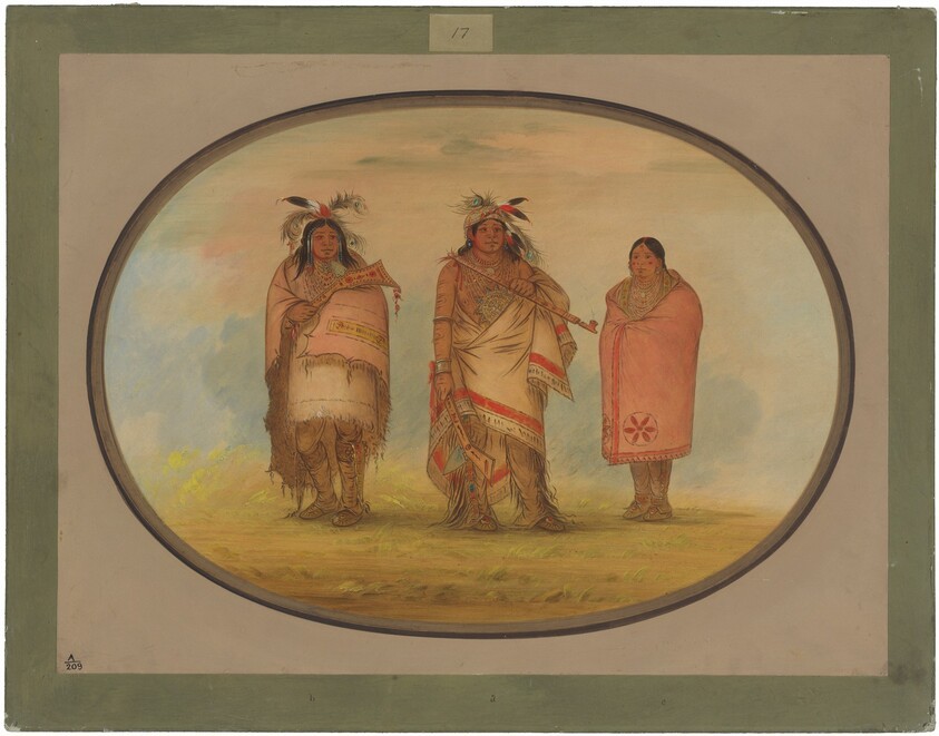 Menomonie Chief, His Wife, and Son