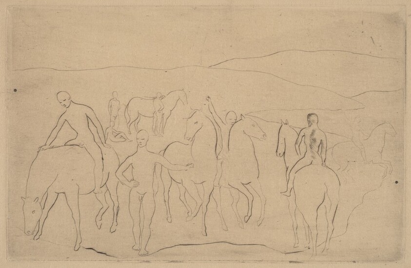 The Watering Place (Horses Bathing) [L'abreuvoir (chevaux au bain)]