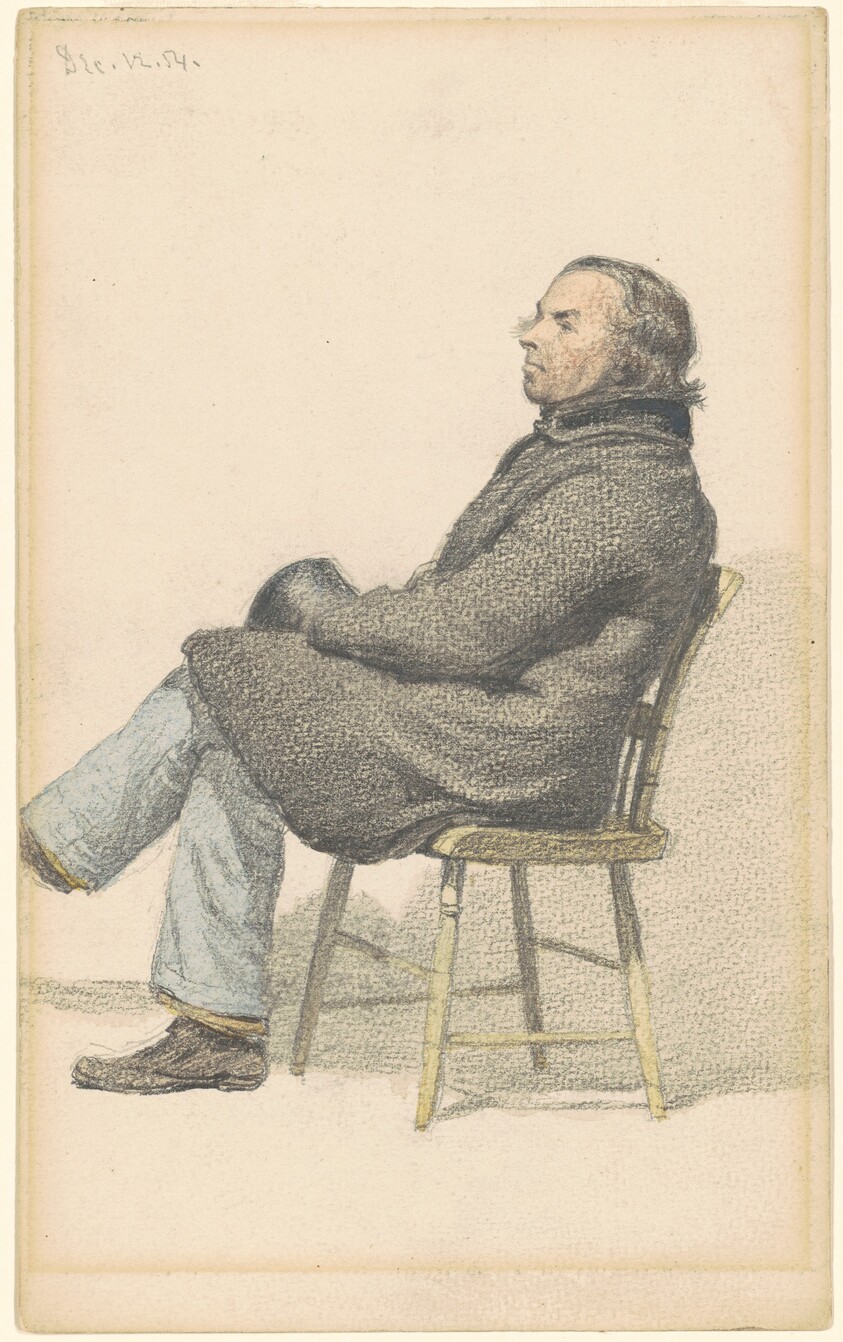 Man Seated in Hitchcock Chair