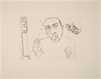 Self-Portrait #6 (Stoplight), Francesco Clemente, 1981