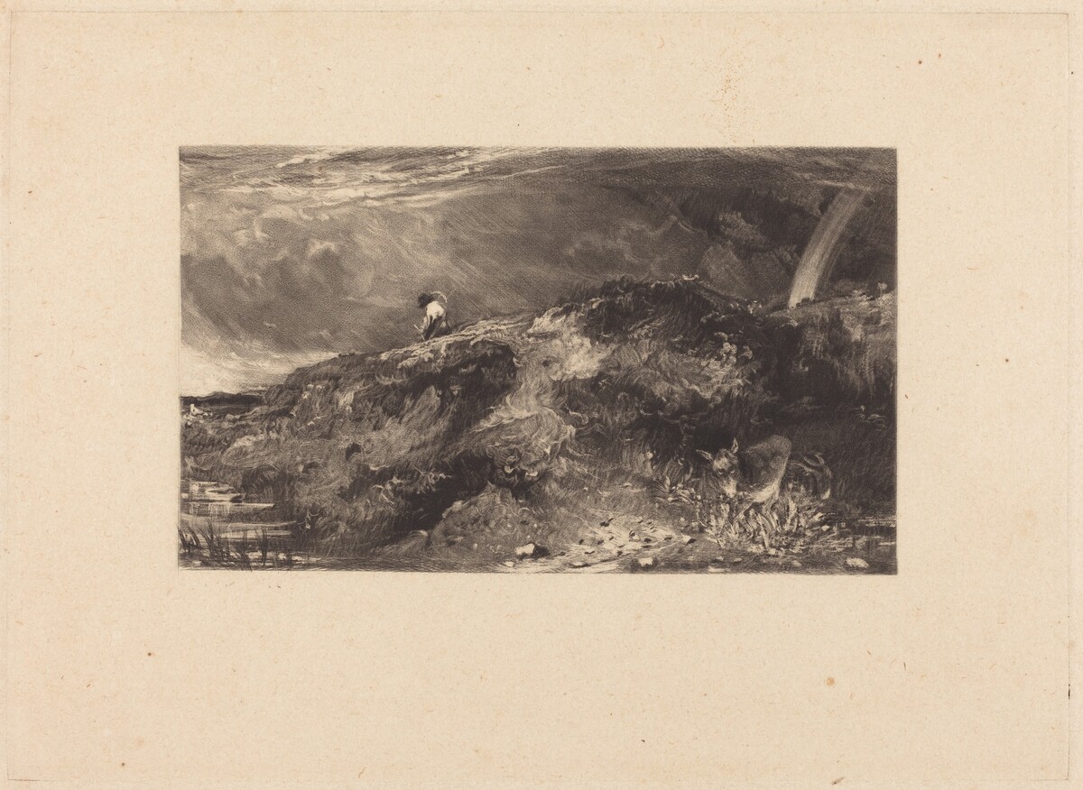 Hampstead Heath, with St. Paul's in the Distance (Vignette)