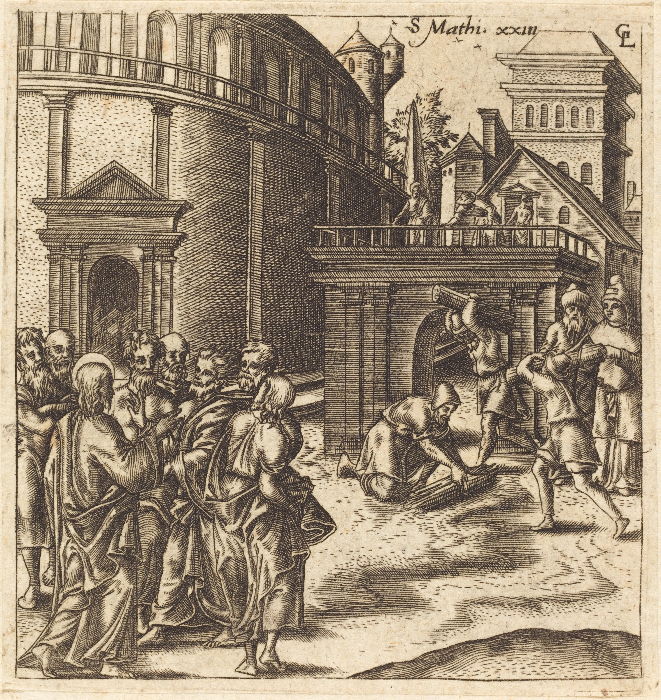 Christ Denounces the Scribes and Pharisees, Léonard Gaultier, probably c. 1576/1580
