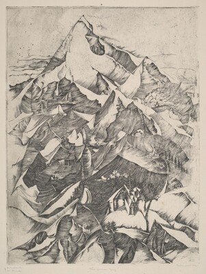 Landschaft mit Häusern