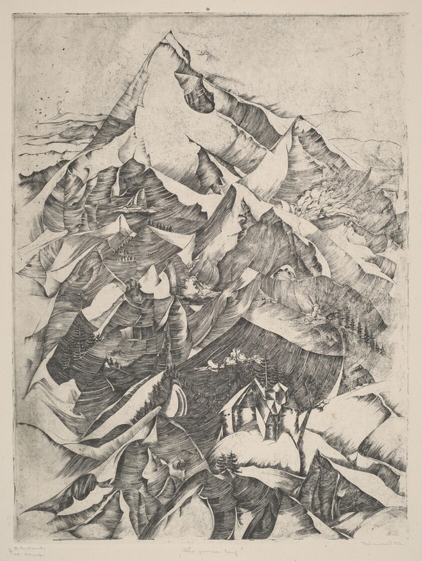 Landschaft mit Häusern