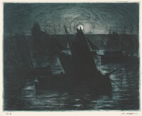 Fishing Boats, Setting Sun, Charles Cottet, 1905
