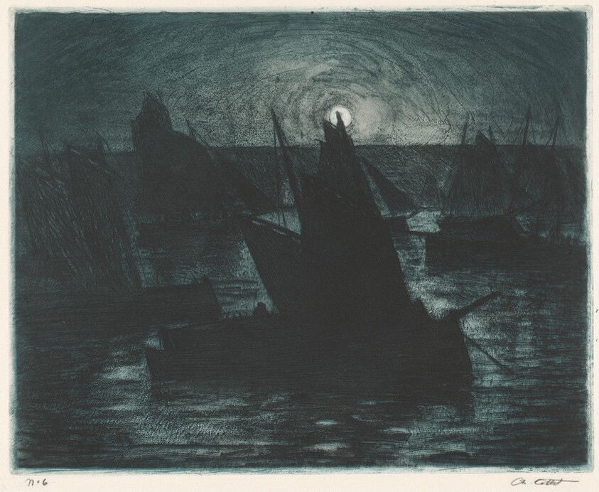 Fishing Boats, Setting Sun