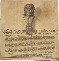 The Triumph of Julius Caesar: Title Page, Andrea Andreani after Andrea Mantegna, 1599