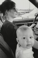 Karen Minzer & Babe, Dallas. This is the good one. The eyes strong, Allen Ginsberg, 1985