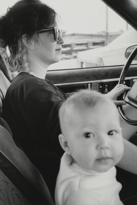 Karen Minzer & Babe, Dallas. This is the good one. The eyes strong, Allen Ginsberg, 1985