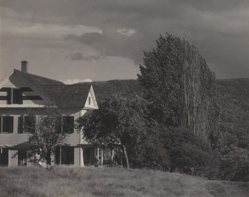 House and Poplars, Lake George