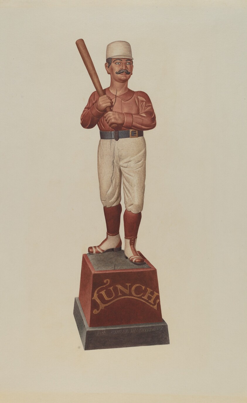 Cigar Store Figure: Ball Player