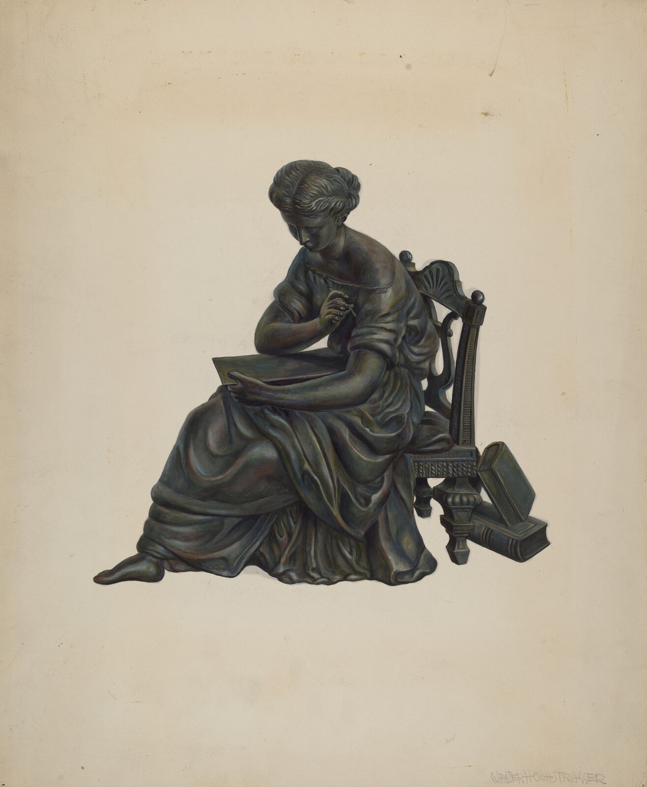 Statue Clock Decoration, Walter Hochstrasser, c. 1939