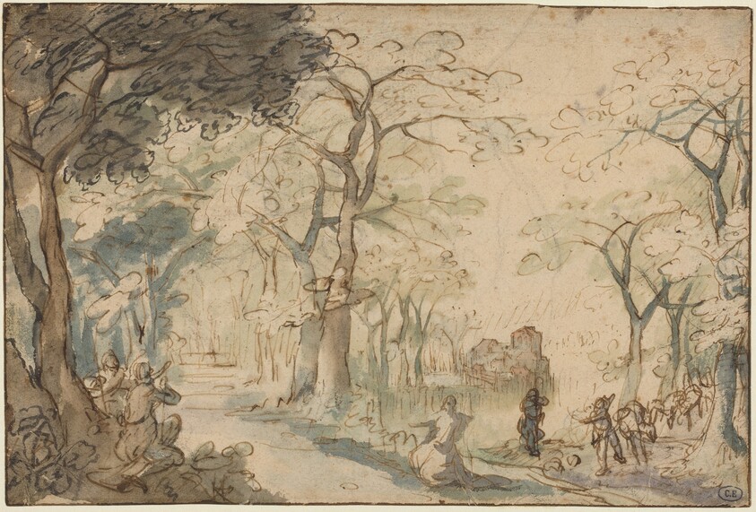 Landscape with Elisha Mocked