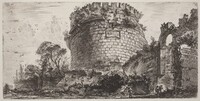 Sepulcro di Metella detto Capo di Bove, Giovanni Battista Piranesi, 1748