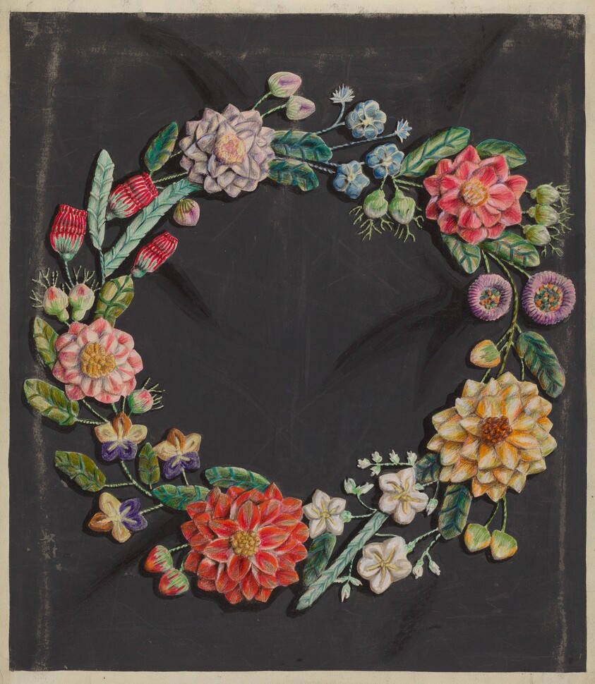 Crewel Work Wreath