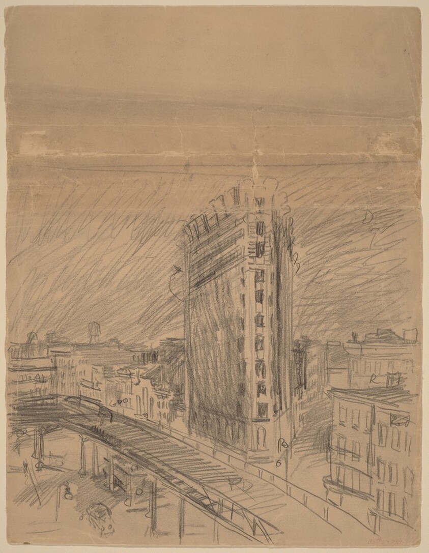 Study for "The City from Greenwich Village," II