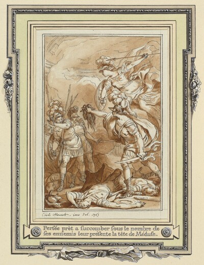 Perseus Turning Phinneas to Stone with the Head of Medusa