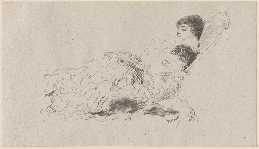 The Artist's Daughter Eleonora Reclining on a Chaise-Longue