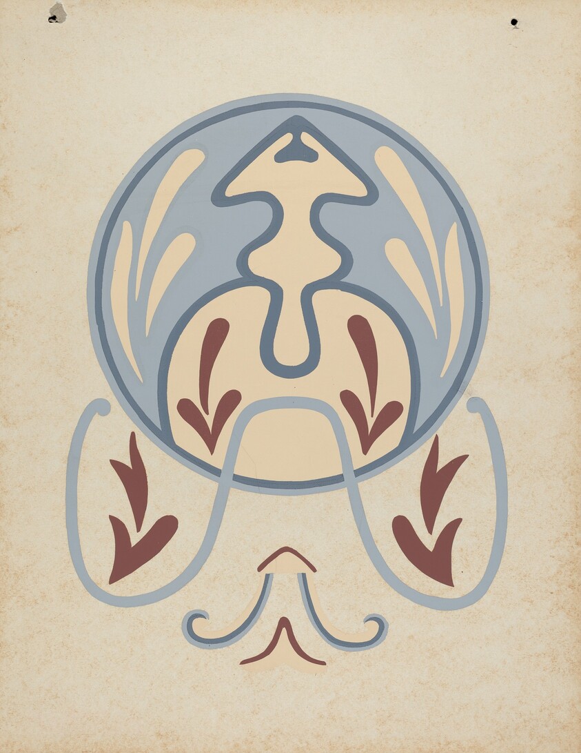 Asistencia of San Antonio de Pala Wall Design from the portfolio "Decorative Art of Spanish California"