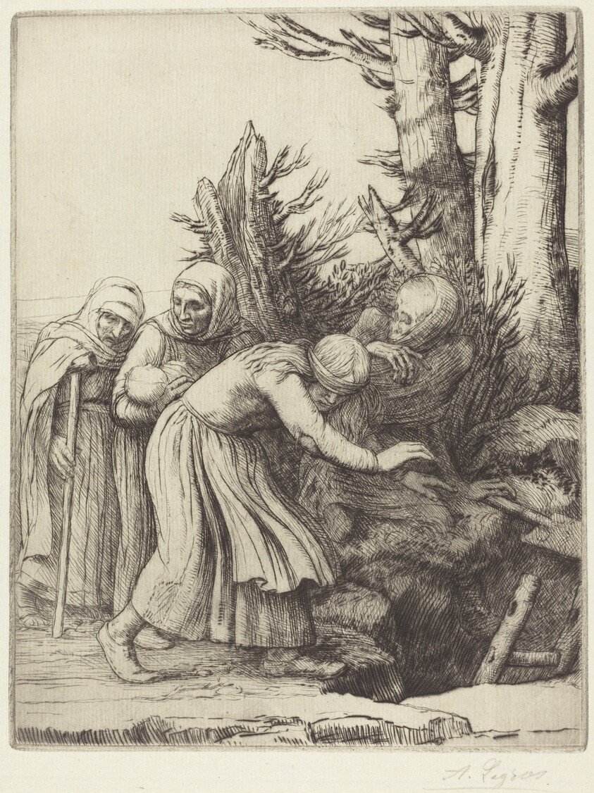 The Triumph of Death: Death Prepares a Dwelling for the Homeless (Le triomphe de la Mort: Lamort a prepare une demeure a des abandonnees)