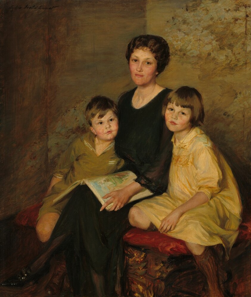 Harriet Lancashire White (Mrs. Edward Laurence White) and Her Children, Sarah and Laurence