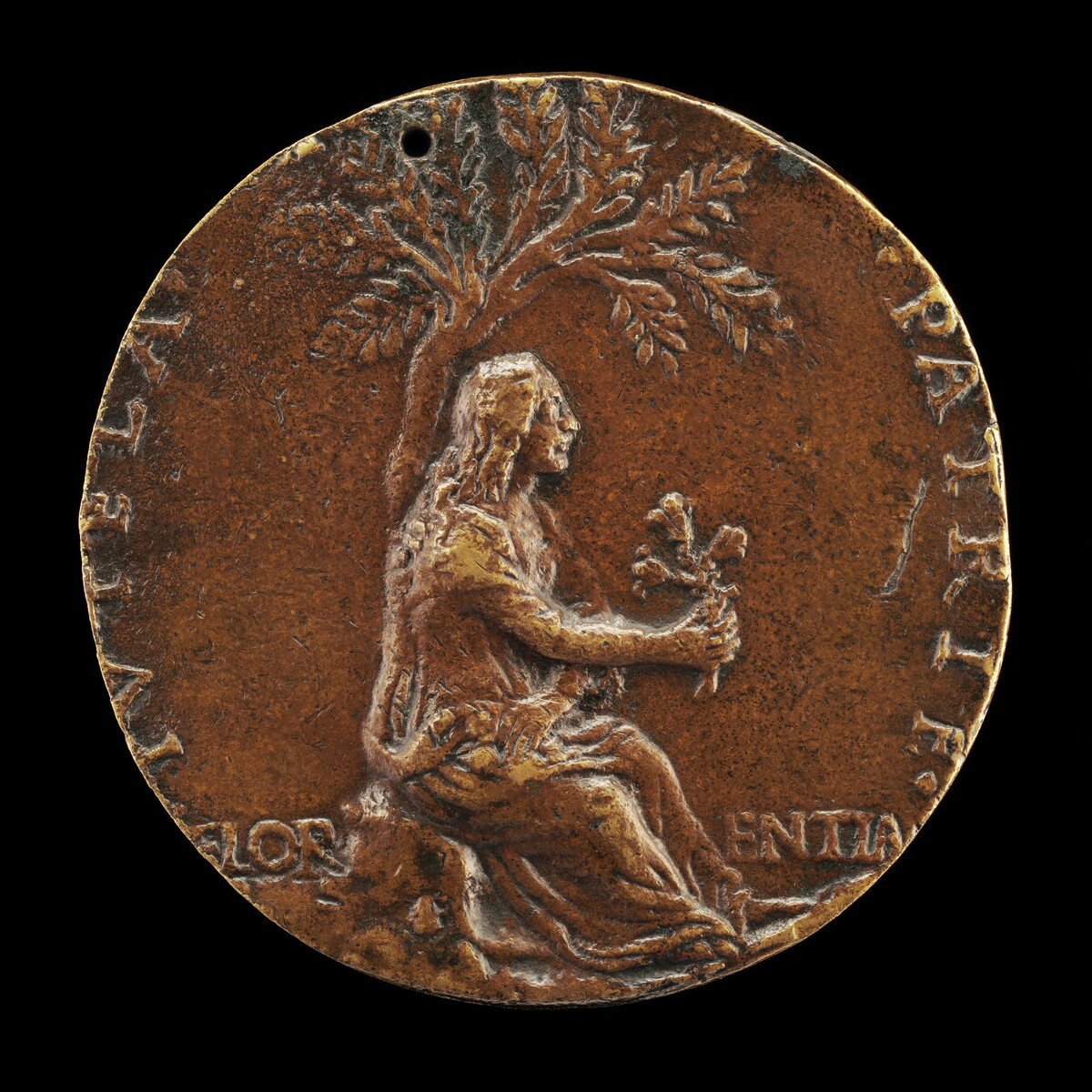 Florence Seated under a Laurel Tree [reverse]