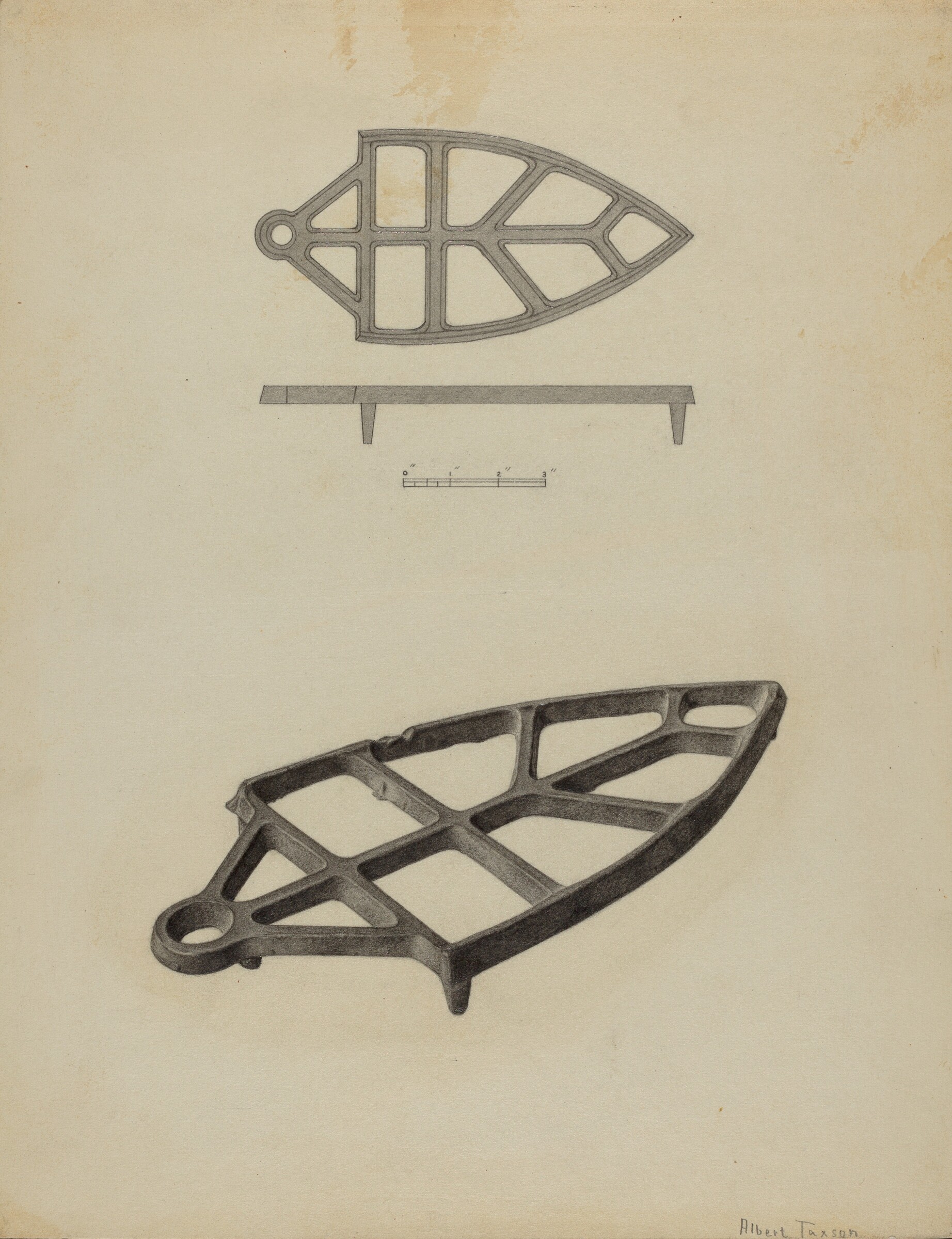 Flat Iron Holder, Albert Taxson, c. 1938